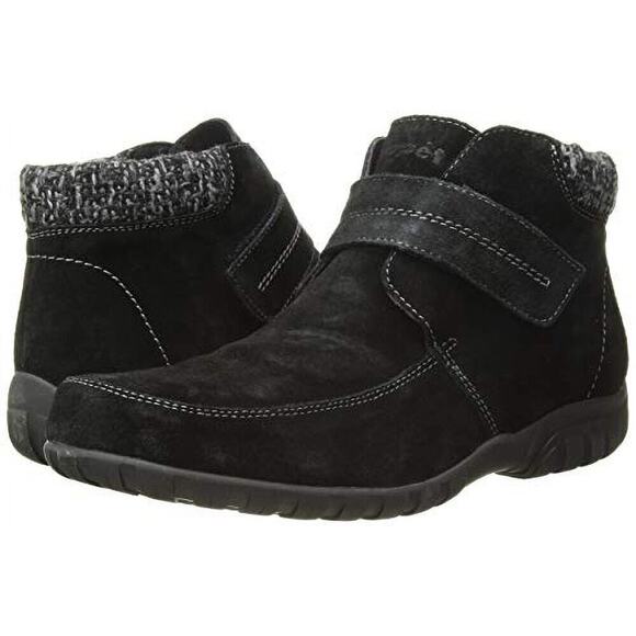 NWT Propet Women's Delaney Strap Ankle Boot, Black Suede Leather Size 6 X(2E) - Picture 2 of 7